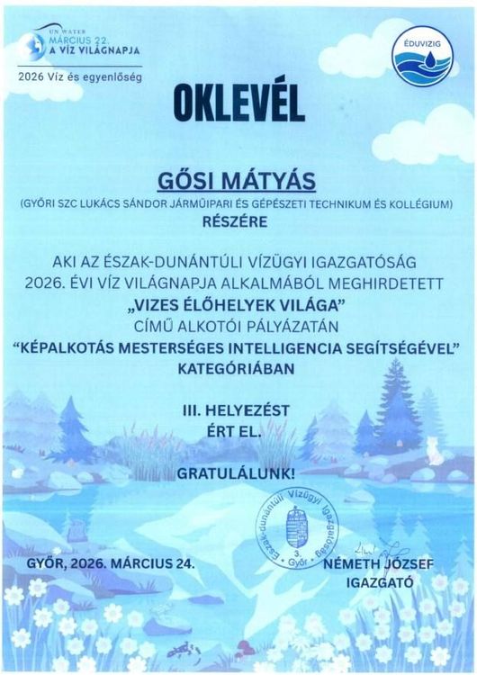 „Vizes élőhelyek világa” című alkotói pályázat - 2026